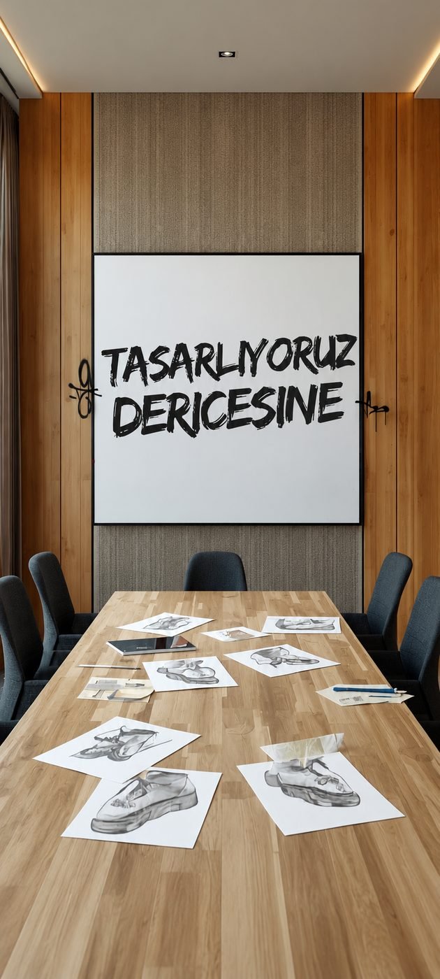 Tasarlıyoruz Dericesine — tasarım masasında ayakkabı eskizleri